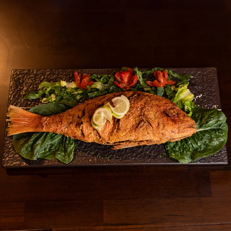 Pargo rojo frito